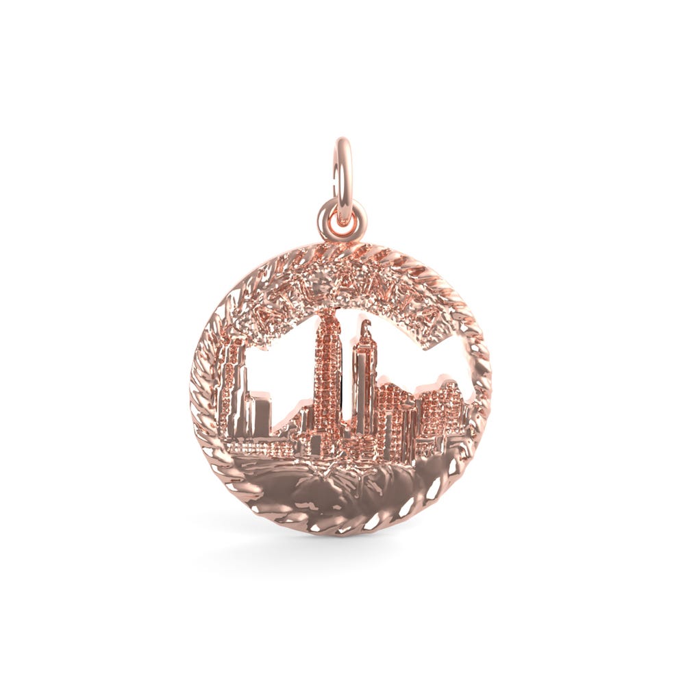 Atlanta Skyline Open Rope Disc Charm(3729)