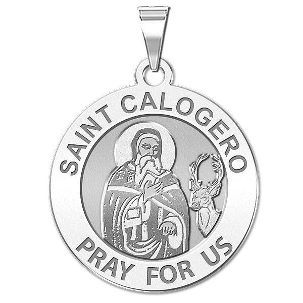 Saint Calogero of Agrigento Round Religious Medal - "EXCLUSIVE"
