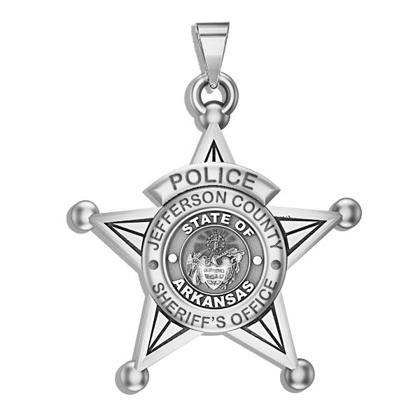 Personalized 5-Point Star Arkansas Sheriff Badge with Rank, Number & Dept.