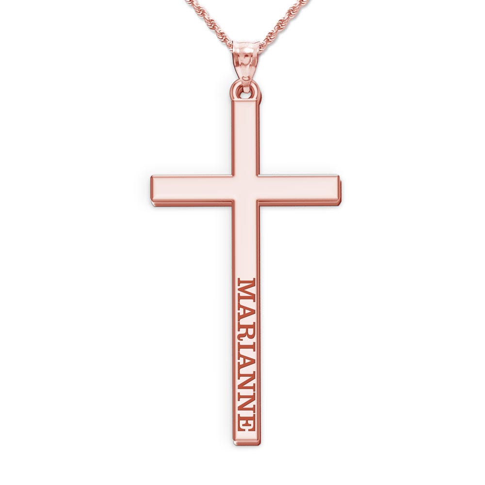 Personalized Cross with Name Etched