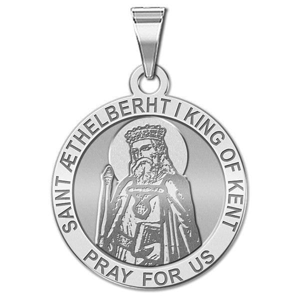 Saint AEthelberht Round Religious Medal  "EXCLUSIVE"
