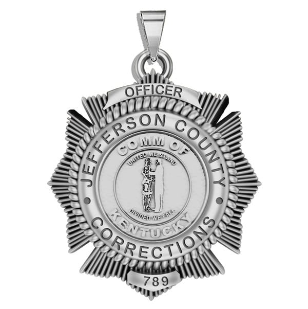 Personalized Kentucky Corrections Badge with Your Number