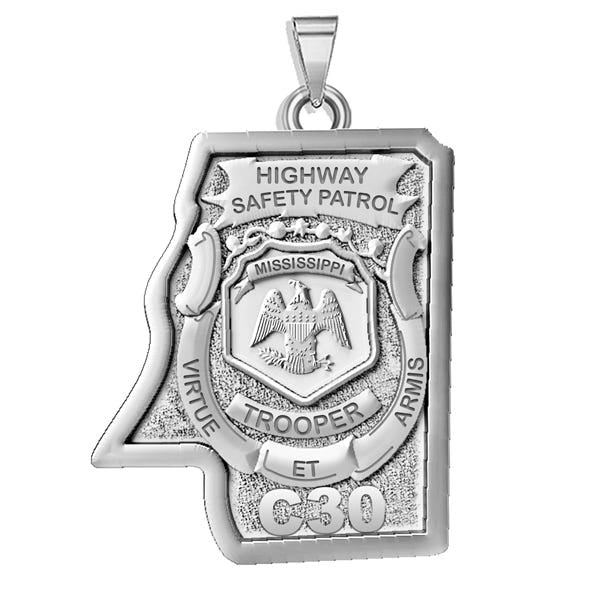 Personalized Mississippi Trooper Police Badge, with Rank and Number