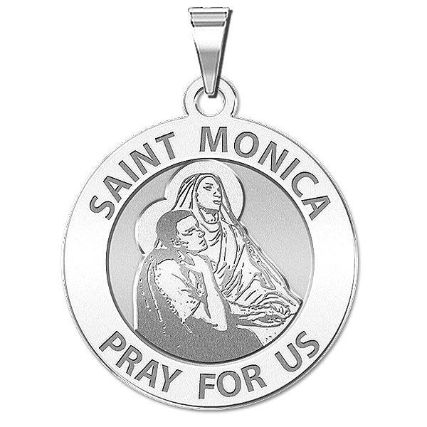 Saint Monica w/ her son Saint Augustine Religious Medal