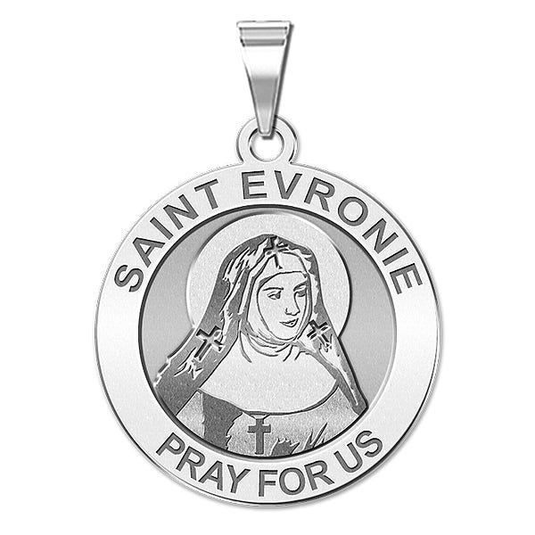 Saint Evronie Round Religious Medal  "EXCLUSIVE"