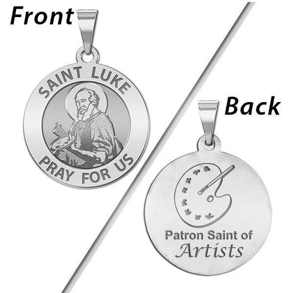 Saint Luke Double Sided Artists Religious Medal