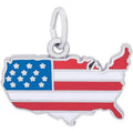 USA Map Colored Engravable