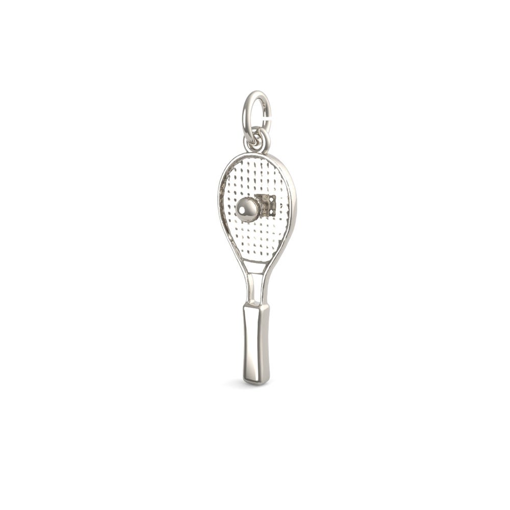 Tennis Racquet with Pearl Charm