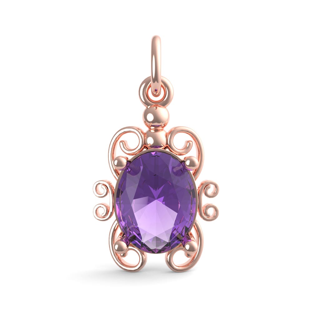 Filigree February Stone Charm(4764-002)