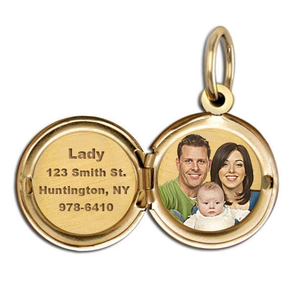 Saint Francis of Assisi " Protect My Cat " Round  Picture Locket
