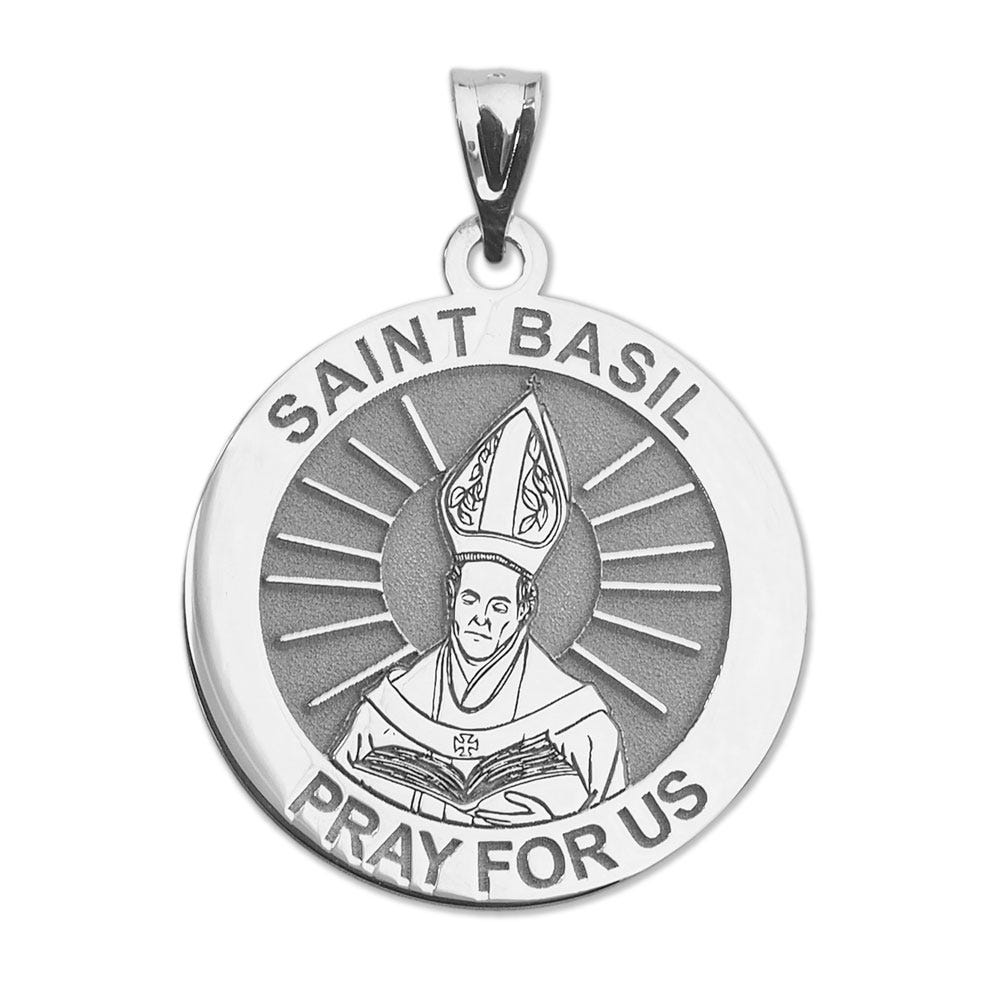 Saint Basil Round Religious Medal