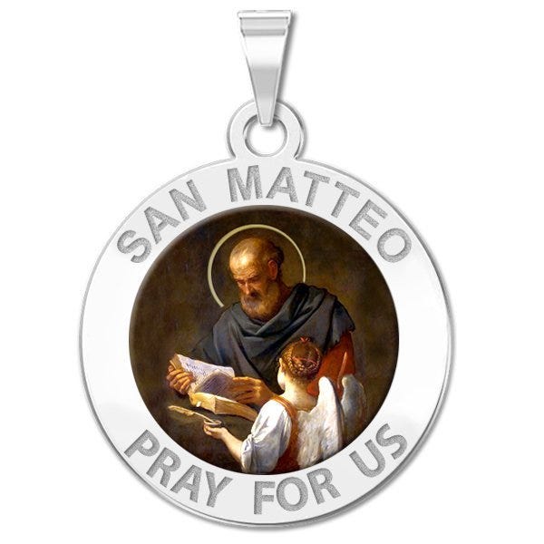 San Matteo Color Religious Medal "EXCLUSIVE"