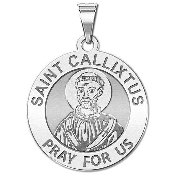 Saint Callixtus Round Religious Medal - "EXCLUSIVE"