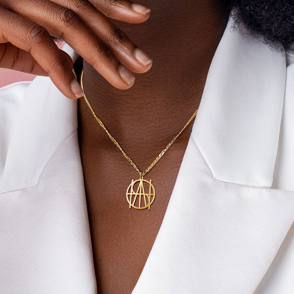 Geometrical Name Necklace
