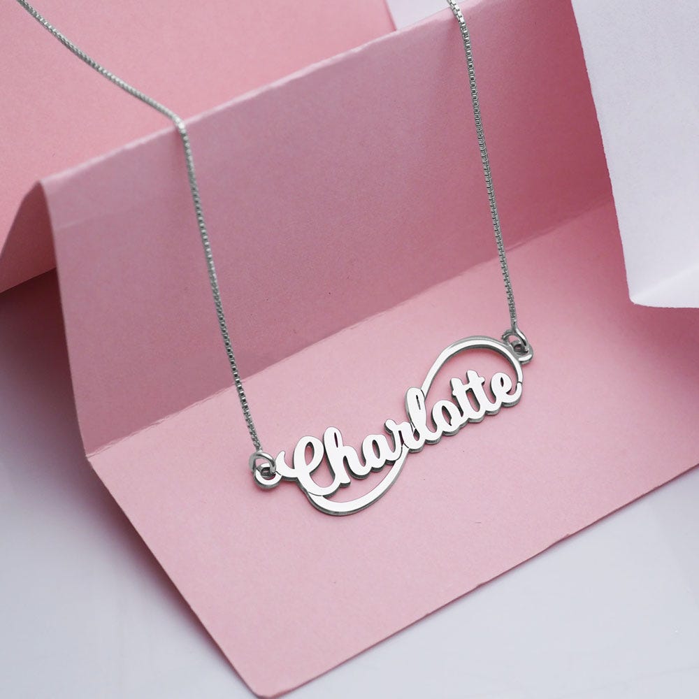 Personalized Infinity Name Necklace with Chain
