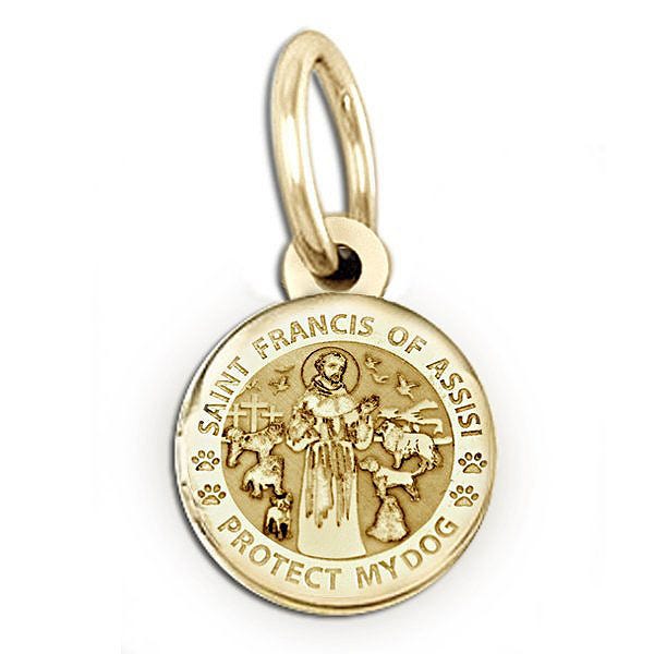 Saint Francis of Assisi "Protect My Dog" Round  Picture Locket