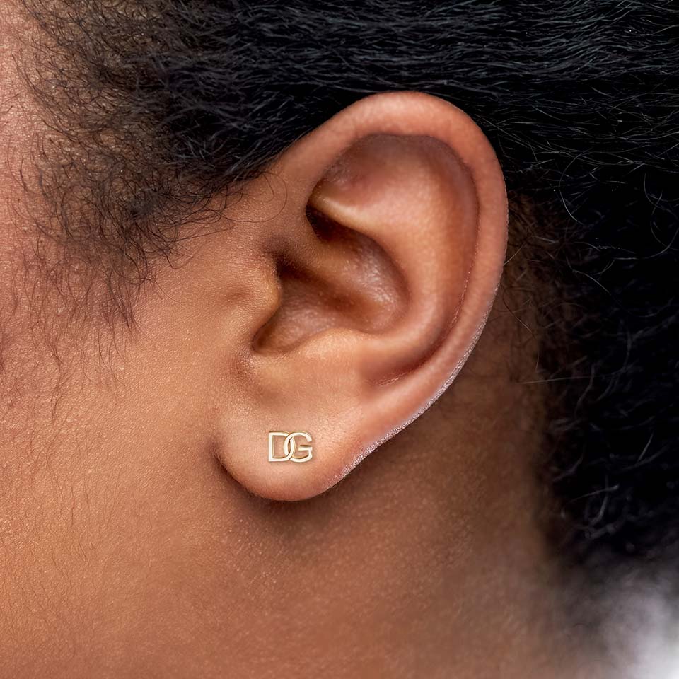 Pair of Intertwined Initial Earrings