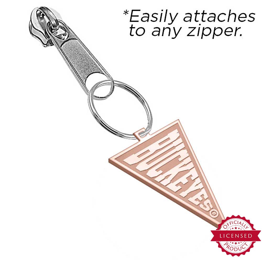 Ohio State University Buckeyes Flag Zipper Pull