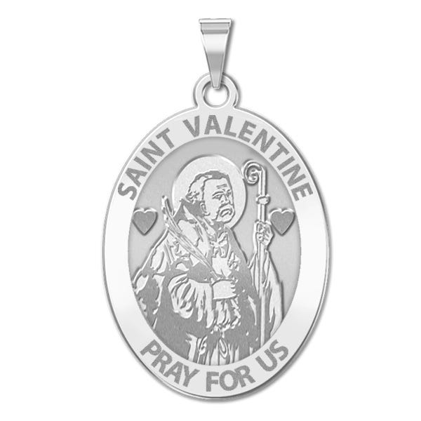 Saint Valentine Oval Religious Medal