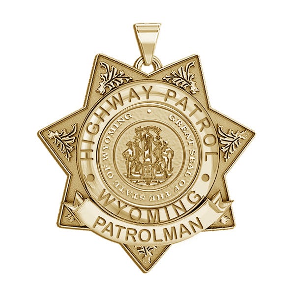 Personalized Wyoming Highway Patrol Badge  with Rank, Number and Dept