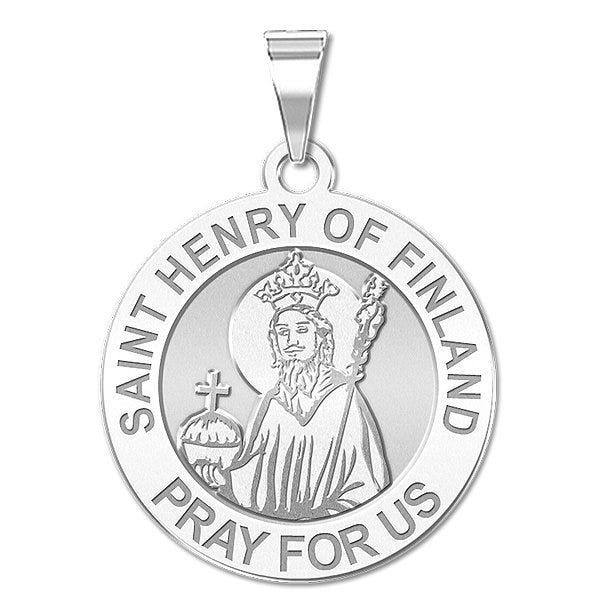 Saint Henry of Finland Round Religious Medal
