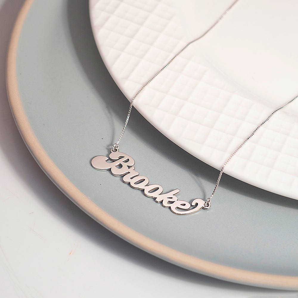 Personalized Classic Script Name Necklace with Chain Included