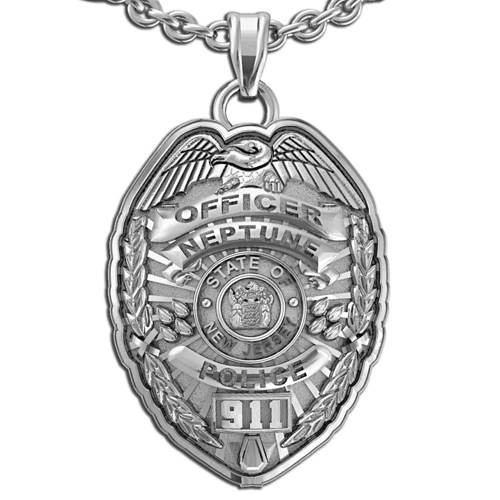 Personalized New Jersey Police Badge with Your Name, Rank, Number & Department