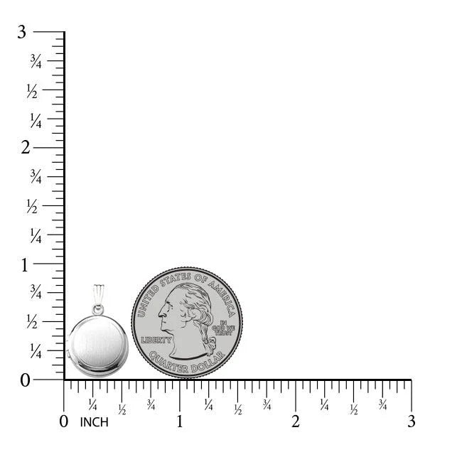 Silver Round Photo Locket