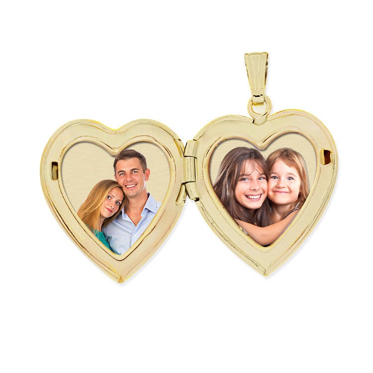 14k Gold Filled Heart Photo Locket with Expandable Bracelet