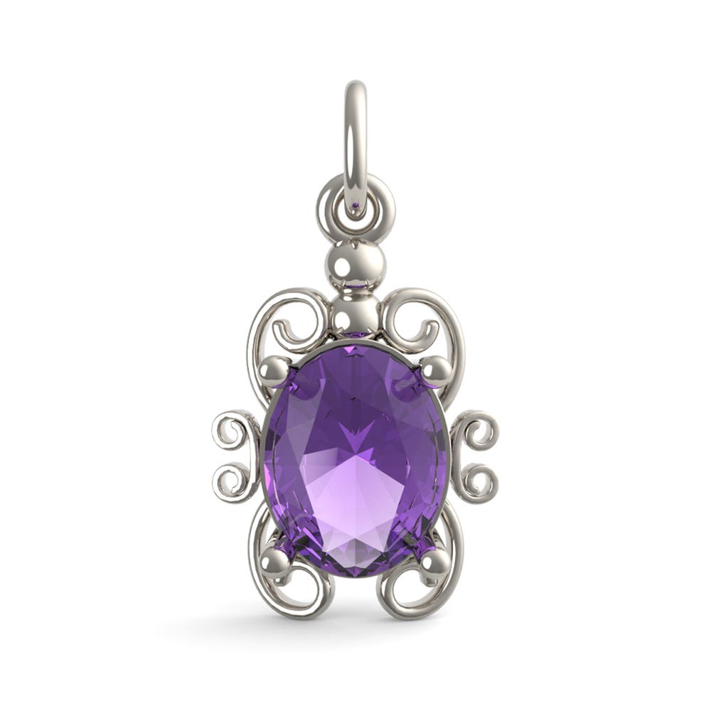 Filigree February Stone Charm(4764-002)