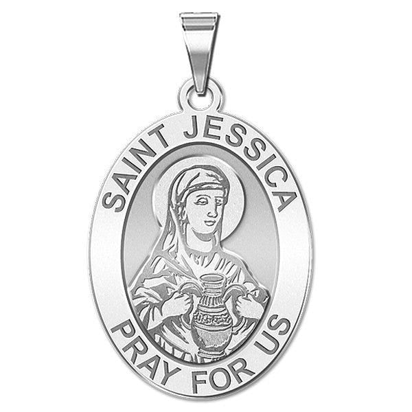 Saint Jessica Religious Oval Medal "EXCLUSIVE"