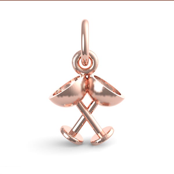 Champagne Glasses Charm 1145