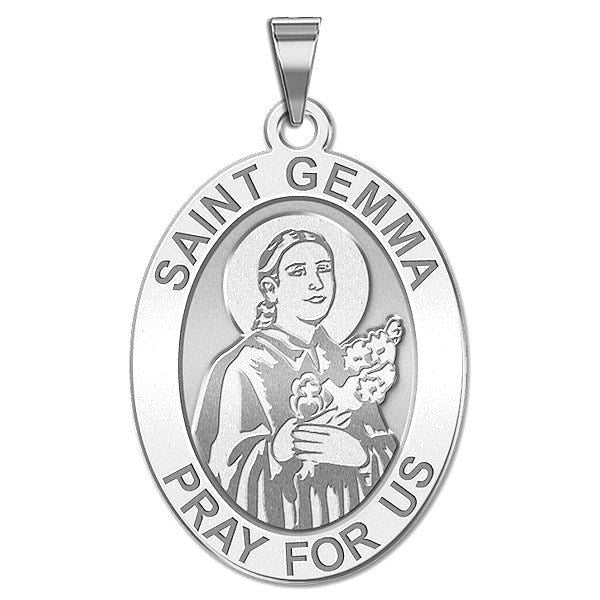 Saint Gemma Galgani Oval Medal - Round