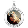 Saint Monica w/ her son Saint Augustine Religious Medal Color