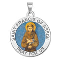 Saint Francis of Assisi Round Religious Medal "Color EXCLUSIVE"