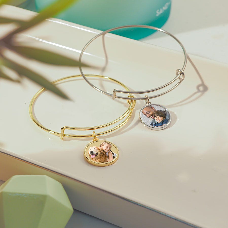 Expandable Photo Charm Bracelet