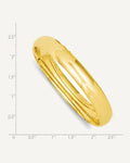 Custom Engraved 14k Gold Women's Hinged Bangle ID Bracelet - One Size Fits Most