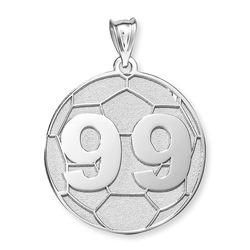 Custom Soccer Charm or Pendant w/ Number