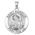 Saint Aurelia Round Religious Medal