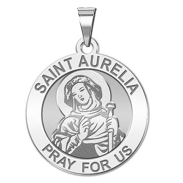 Saint Aurelia Round Religious Medal
