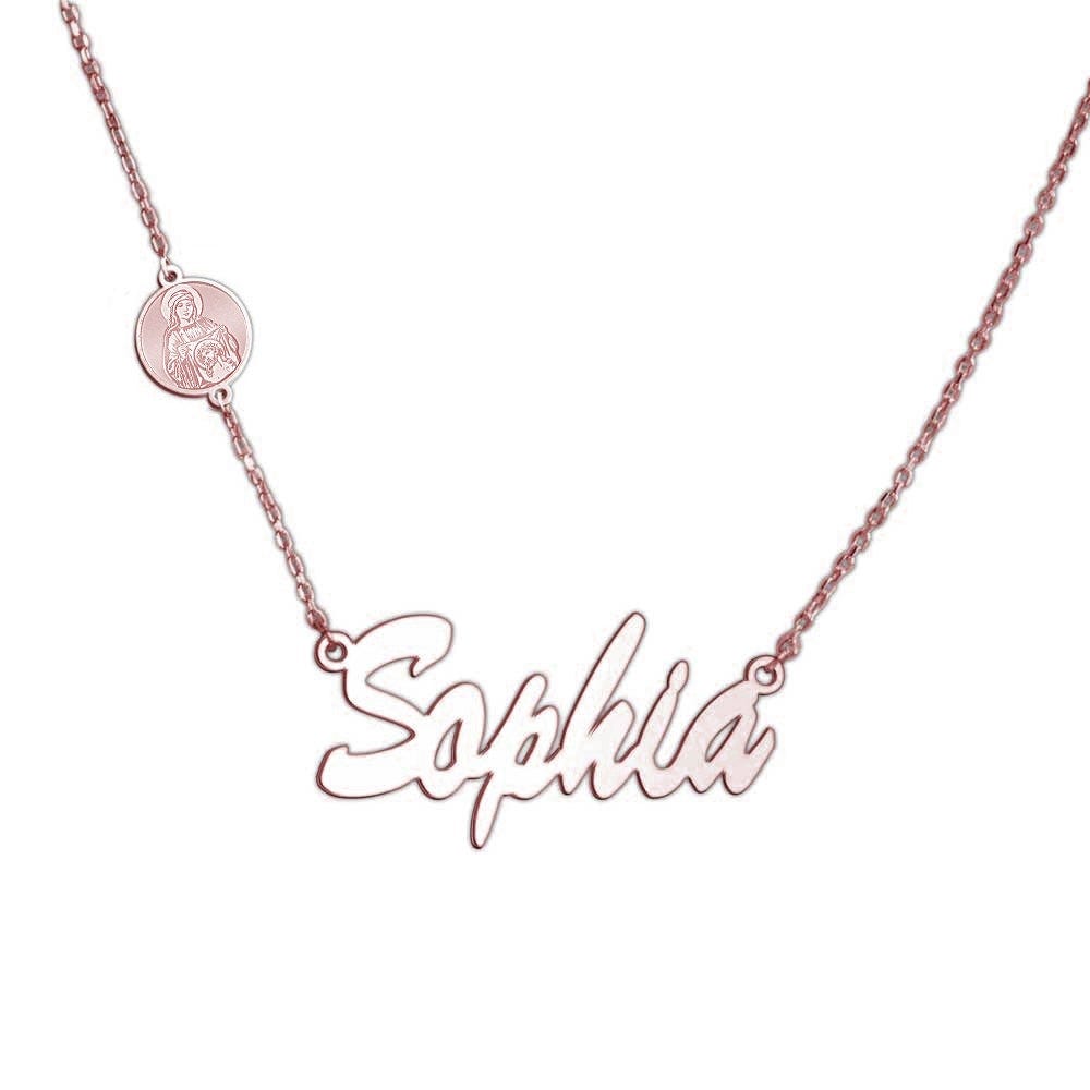 Saint Veronica Custom Name Necklace