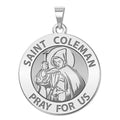 Saint Coleman Mac Duagh Round Religious Medal "EXCLUSIVE"