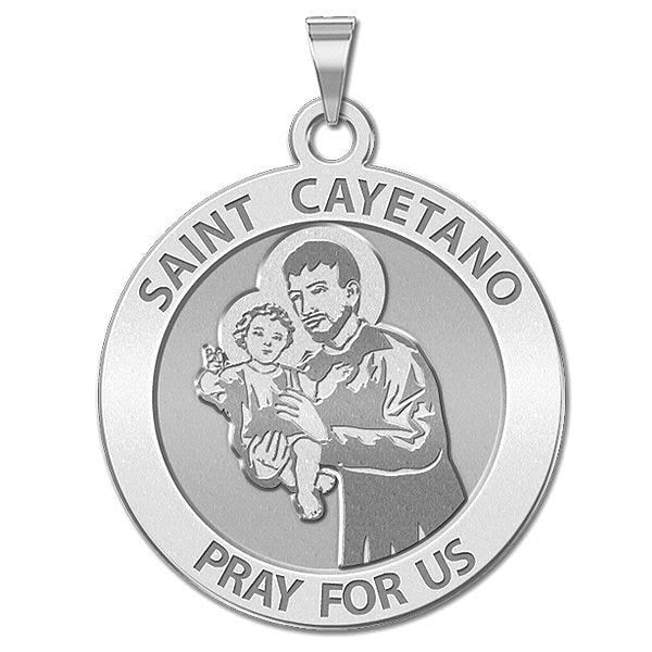 Saint Cayetano Round Religious Medal