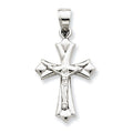 14k Gold Hollow Reversible Crucifix Pendant