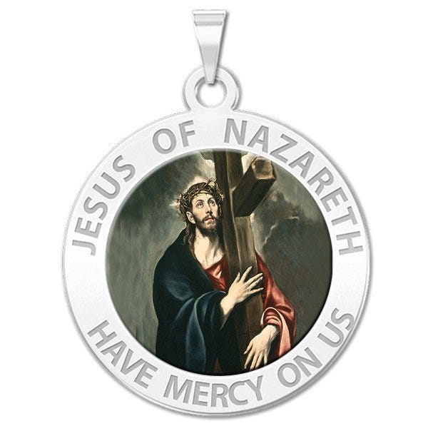 Jesus of Nazareth Religious Medal "Color EXCLUSIVE"