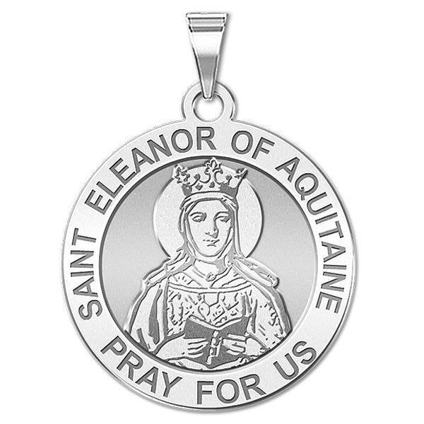 Saint Eleanor of Aquitaine Round Religious Medal