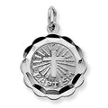 Baptism Round Diamond-Cut Round Charm