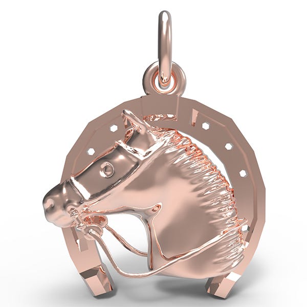 Horse Head w/ Horseshoe Charm