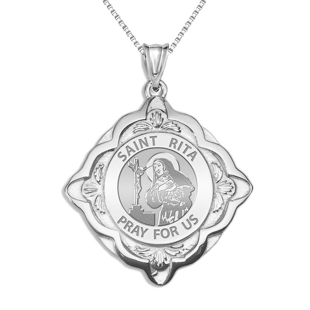 Saint Rita Cathedral Round Religious Medal