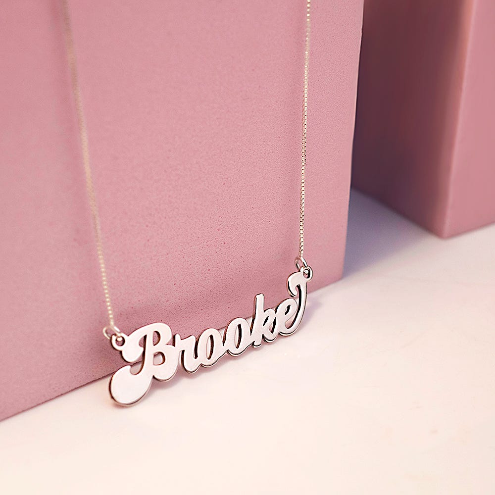 Personalized Classic Script Name Necklace with Chain Included